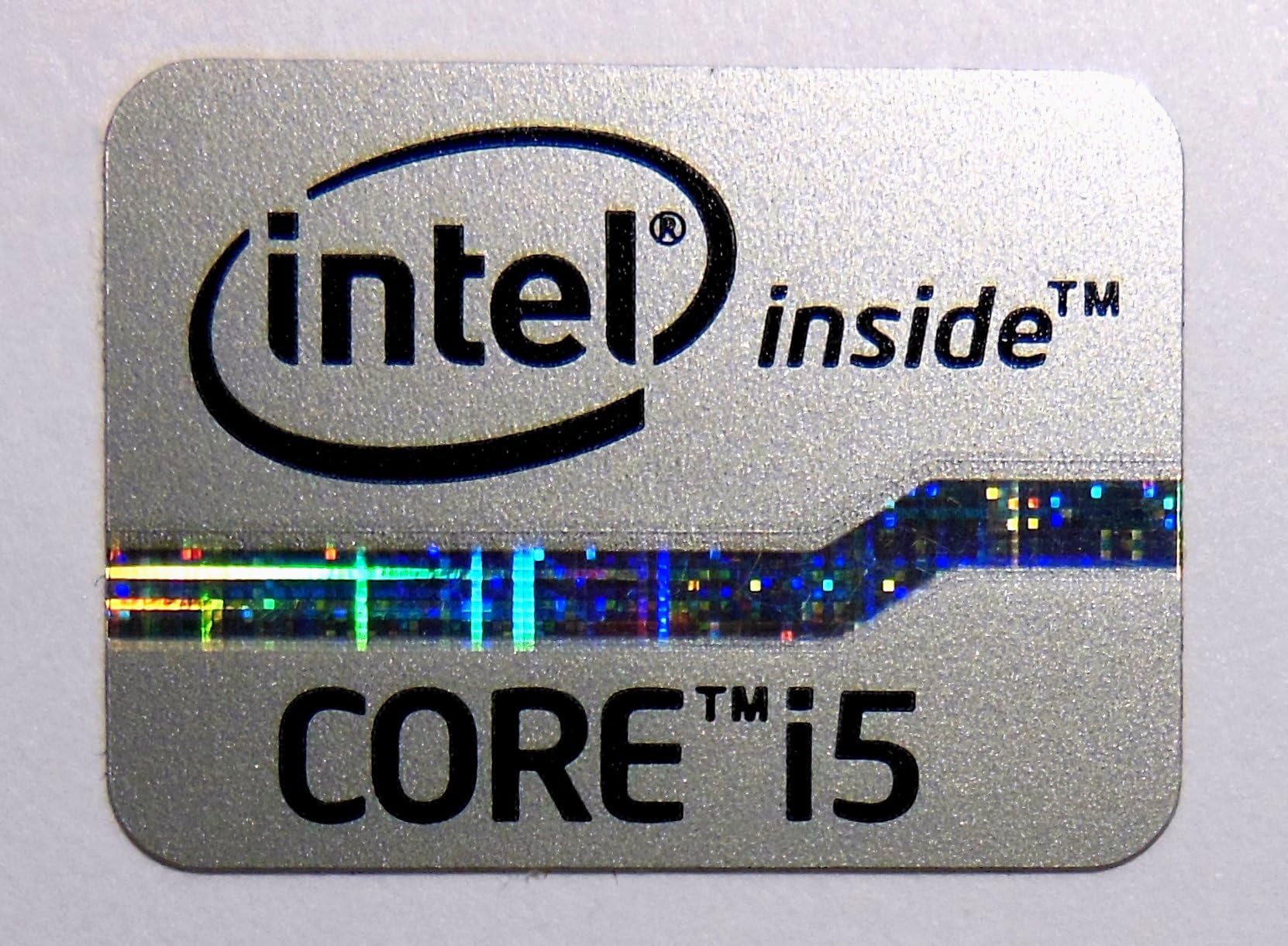Original Intel Core i5 Inside Sticker Silver Edition 15.5 x 21mm [704]