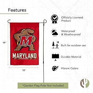 Desert Cactus University Of Maryland Garden Flag - 19x12 Inch Terrapins Design B