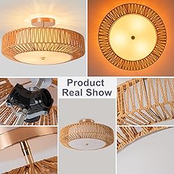 Zswanbei D19.7 Inch Boho Chandelier Lighting Flush