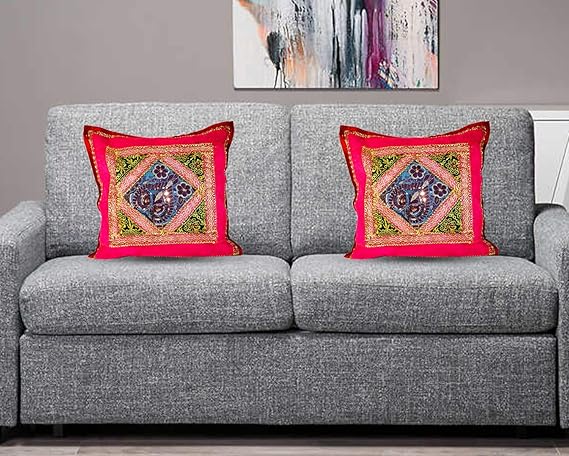 Buy Amazingindia Online Handmade Embroidery Pillow Cases Sequin