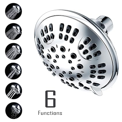 ALTON SHR20705 ABS 6-Setting Rain & Massage Flow Overhead Shower/Swivel Joint (Chrome)