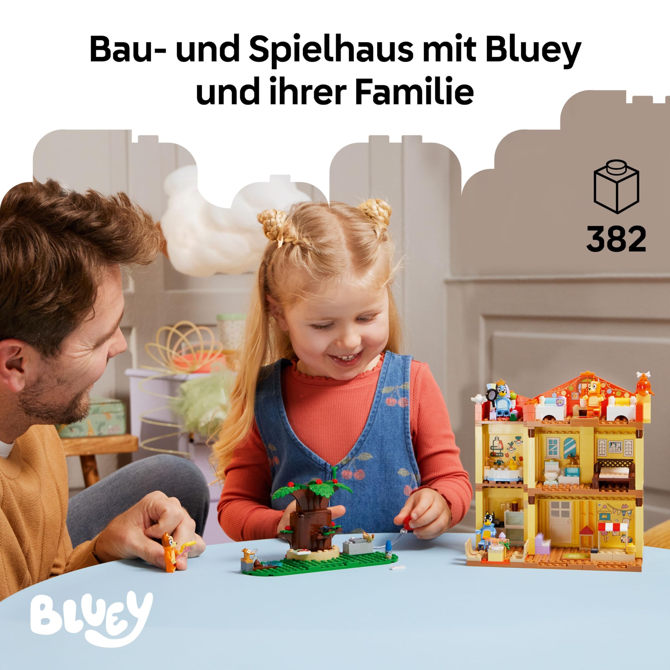 LEGO Bluey: Blueys Haus - Modulares Spielzeug mit Räumen, Garten, 4 Minifiguren und Zubehör - Geschenk zum Geburtstag für Mädchen & Jungen ab 4 Jahren oder Fans der TV-Serie - 11203 2