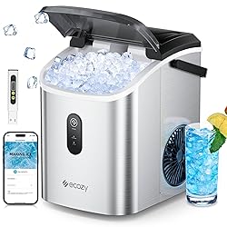 ecozy Nugget Ice Maker Countertop, Smart Portable