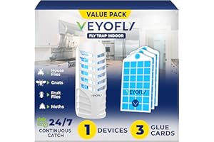 VEYOFLY Gnat Attracts for House, Fly Attract, Fruit Fly Attract, Fly Catcher, Plug in Catch for Fruit Flies, Moths, Gnats Att