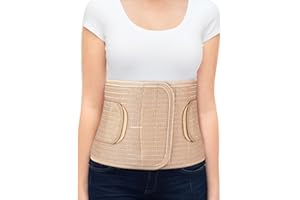 ORTONYX Abdominal Binder for Postpartum, C-Section, and Hernia Support - Belly Band for Women and Men - Adjustable Hook&Loop, Breathable Fabric, Lower Back Support - Beige XXL