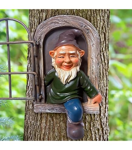 Elf Out The Door Hugger statue de nain de jardin féérique figurine de