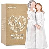 EOMSTU Mother Daughter Gift- Hand-Painted Angel Figurine Statue 7.48", Birthday Gifts Mom Daughter, Mother of The Bride Gifts