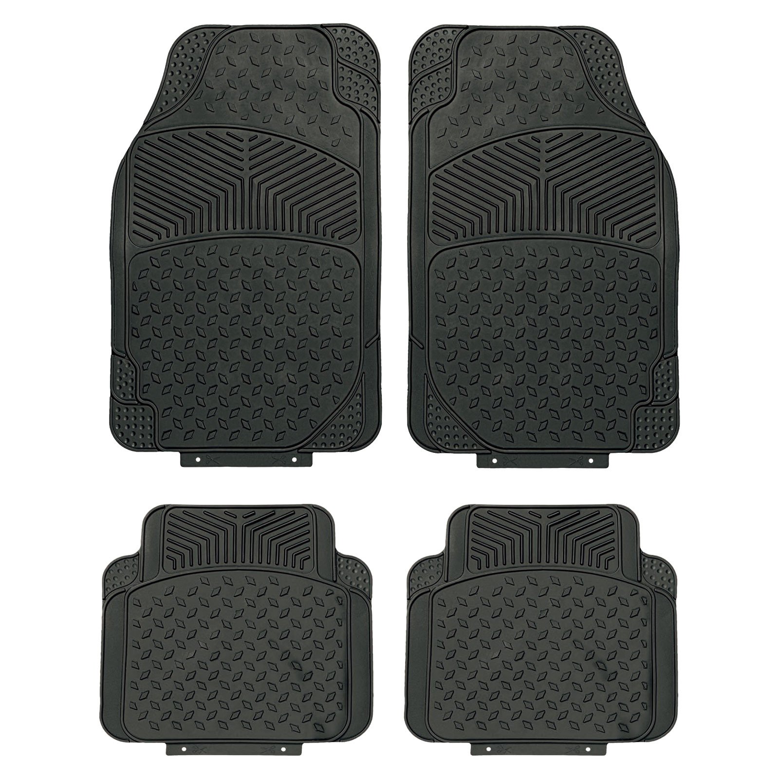 Shield Autocare VIRG4PC-MT 4 Piece Rubber PVC Virgo Universal Car Floor Mats