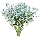 Mandy's 10pcs Blue Babys Breath Artificial Flowers Fake Flowers Bulk of babysbreath for Home Wedding Party Decoration