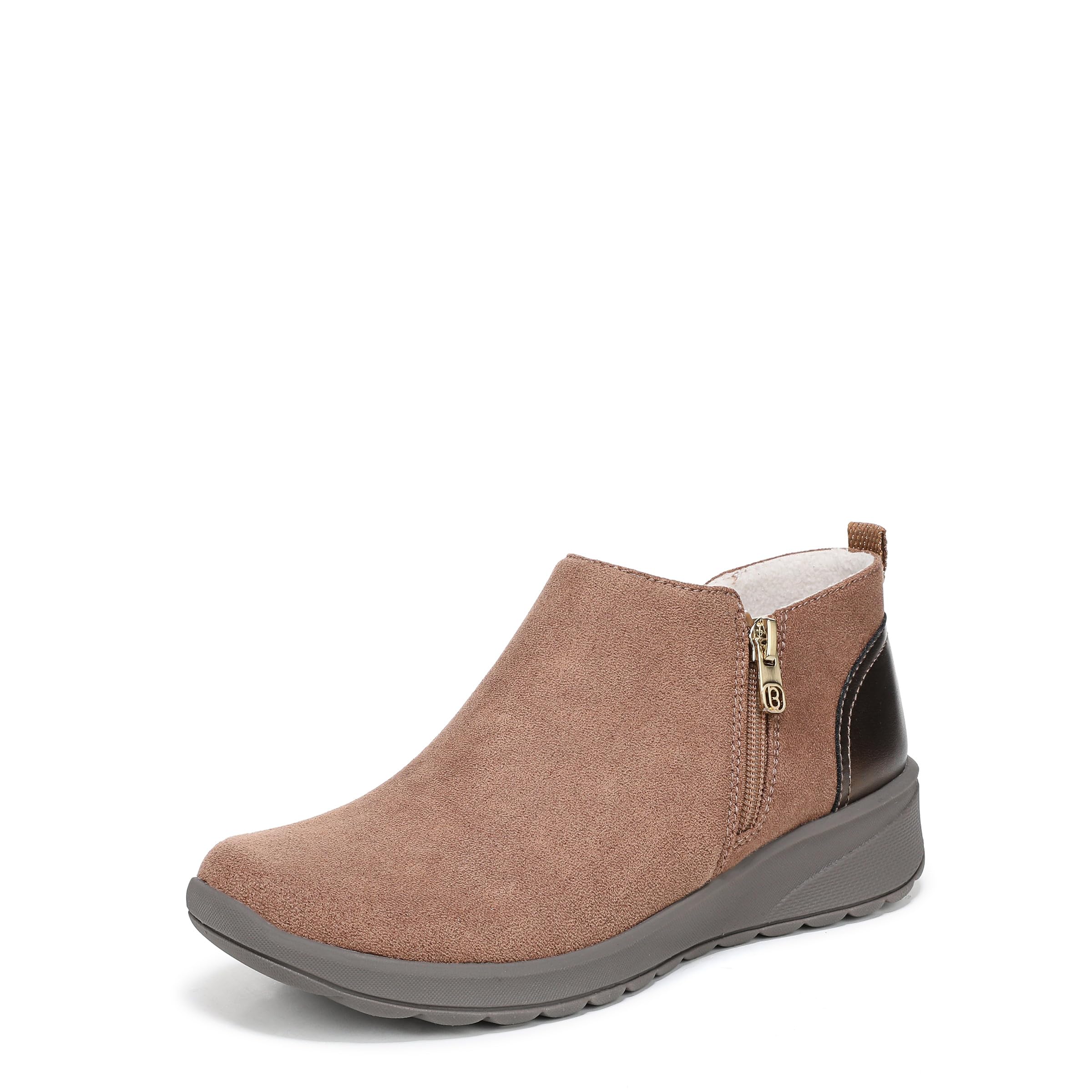 BZees Women’s Greta Washable Comfort Ankle Boots Brown 5.5 M