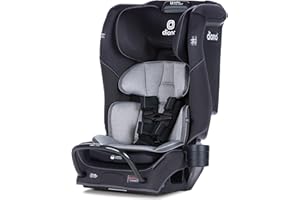 Diono Radian 3QX 4-in-1 Rear & Forward Facing Convertible Car Seat, Safe+ Engineering 3 Stage Infant Protection, 10 Years 1 Car Seat, Ultimate Protection, Slim Fit 3 Across, Black Jet