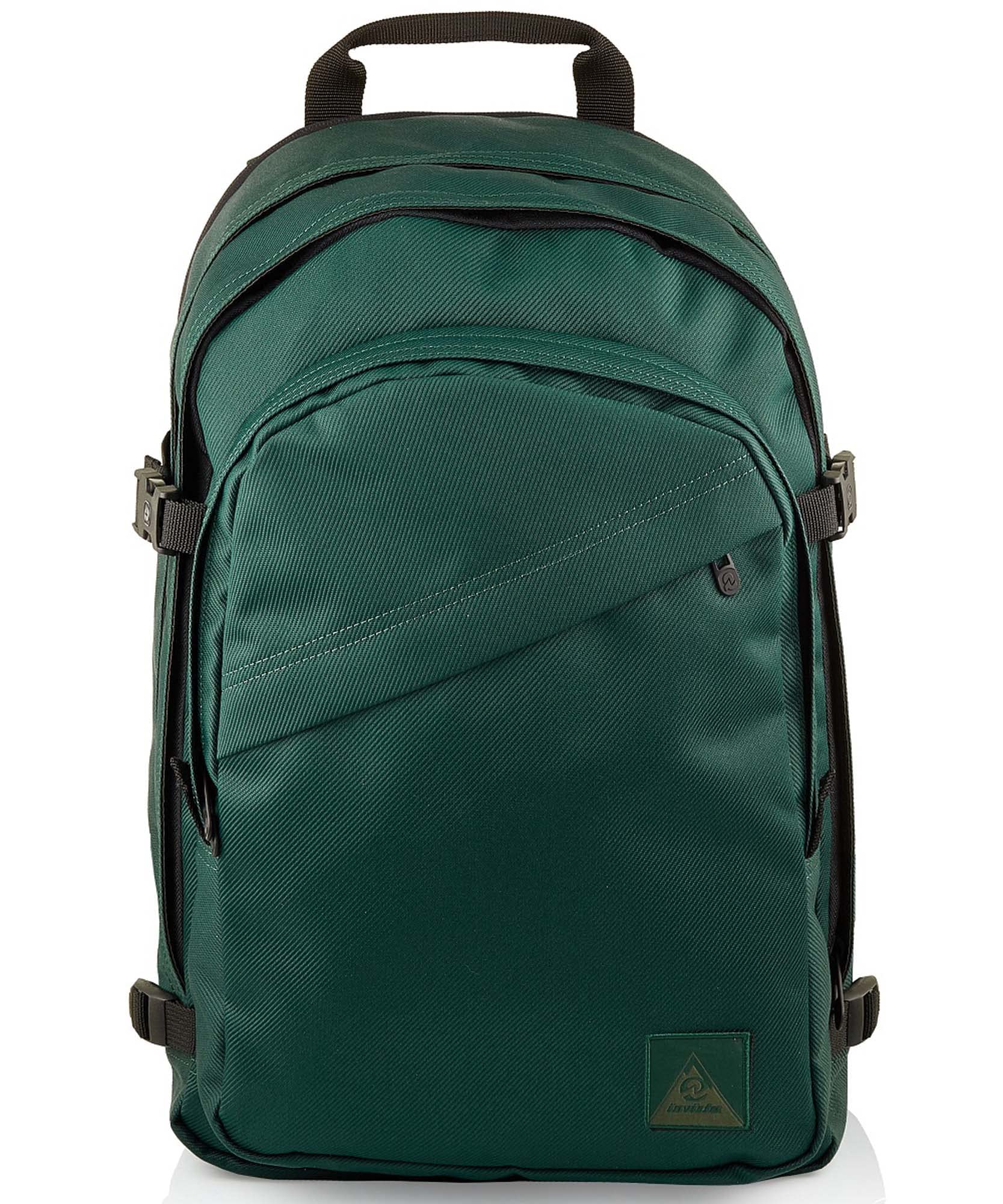 Invicta Backpack, Round Plus Unisex, Large Capacity, practical Laptop Sleeve, Italian Design, green