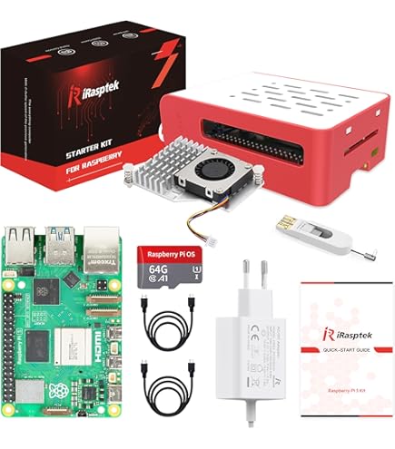 Amazon.com: iRasptek Starter Kit for Raspberry Pi 5 8GB RAM 128GB