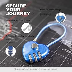 UP Security 3 Digit Combination Lock, Combo Cable