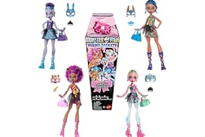 Monster High Buried Secrets Dolls and Accessories, Cozy Creepover Theme with Mystery Doll and 5 Unboxing Surprises (Characters May Vary)