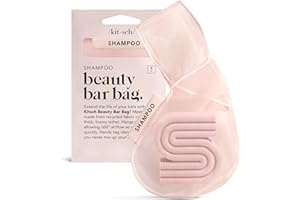 Kitsch Bar Soap Saver Bag – Patented Mesh Bag Soap Holder for Shampoo and Conditioner Bars - Extends Use & Prevents Soggy Mes