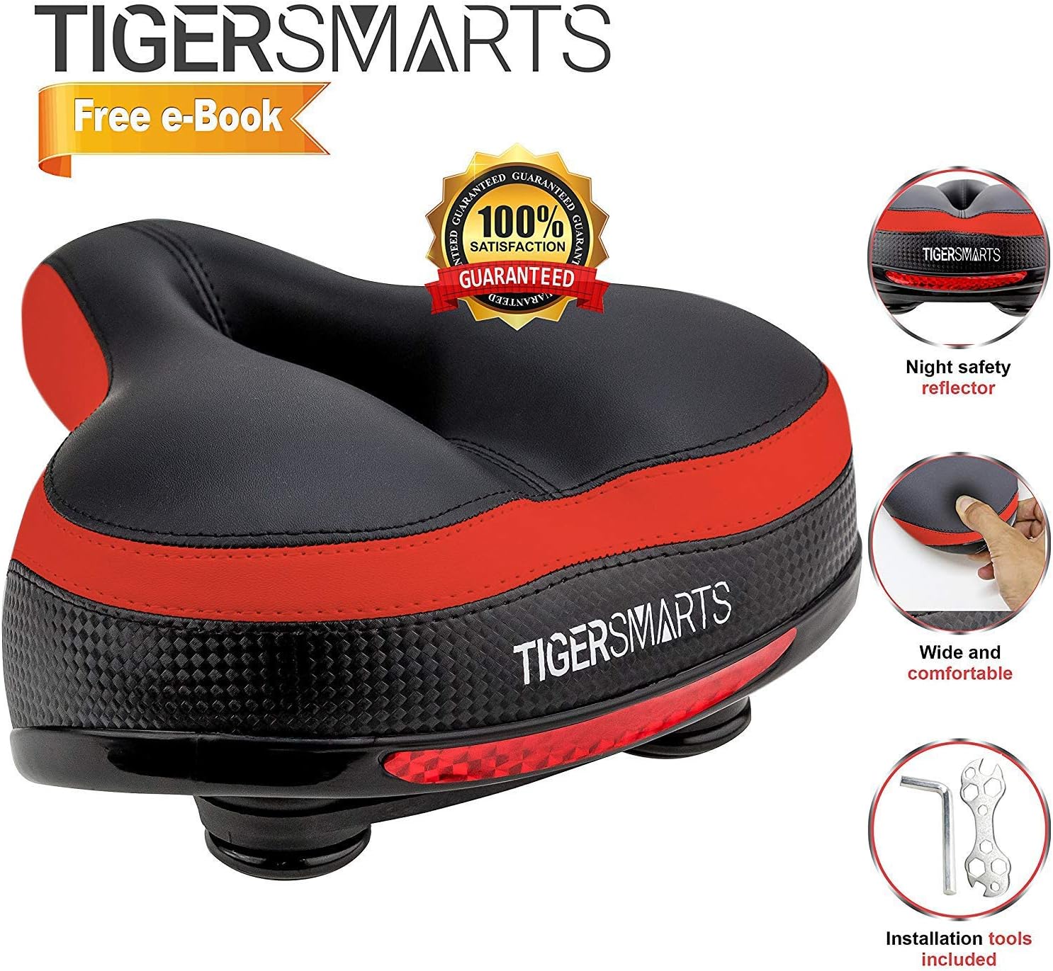 Amazon Com Tigersmarts Bike Seat Replacement Padded Comfortable