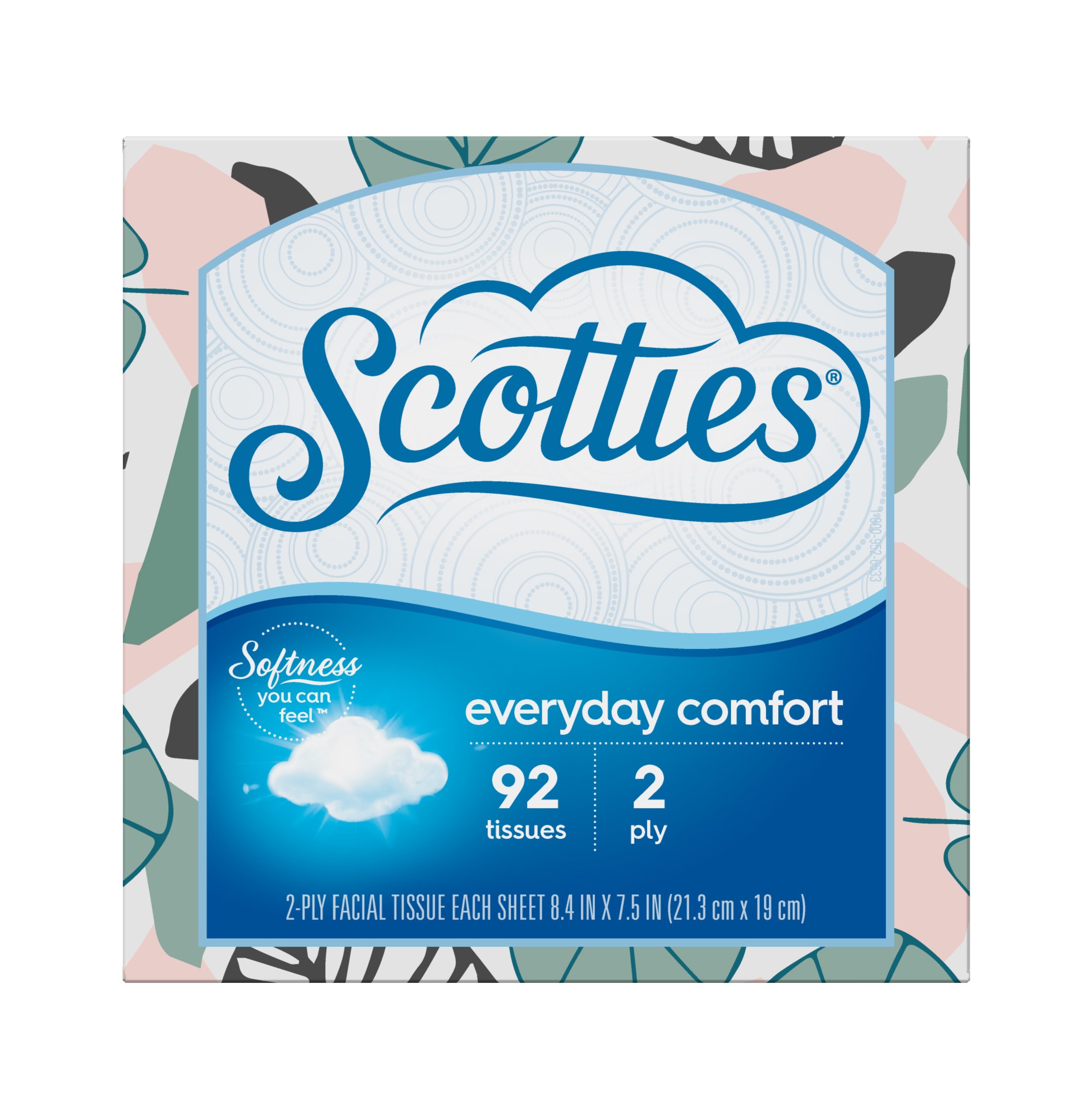 Photo 1 of Scotties Everyday Comfort Facial Tissues, 92 Tissues per Box (Pack of 1)