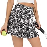Jhsnjnr Women's Tennis Skirt High Waisted Athletic Golf Skort with Pockets Mini Pleated Skirts