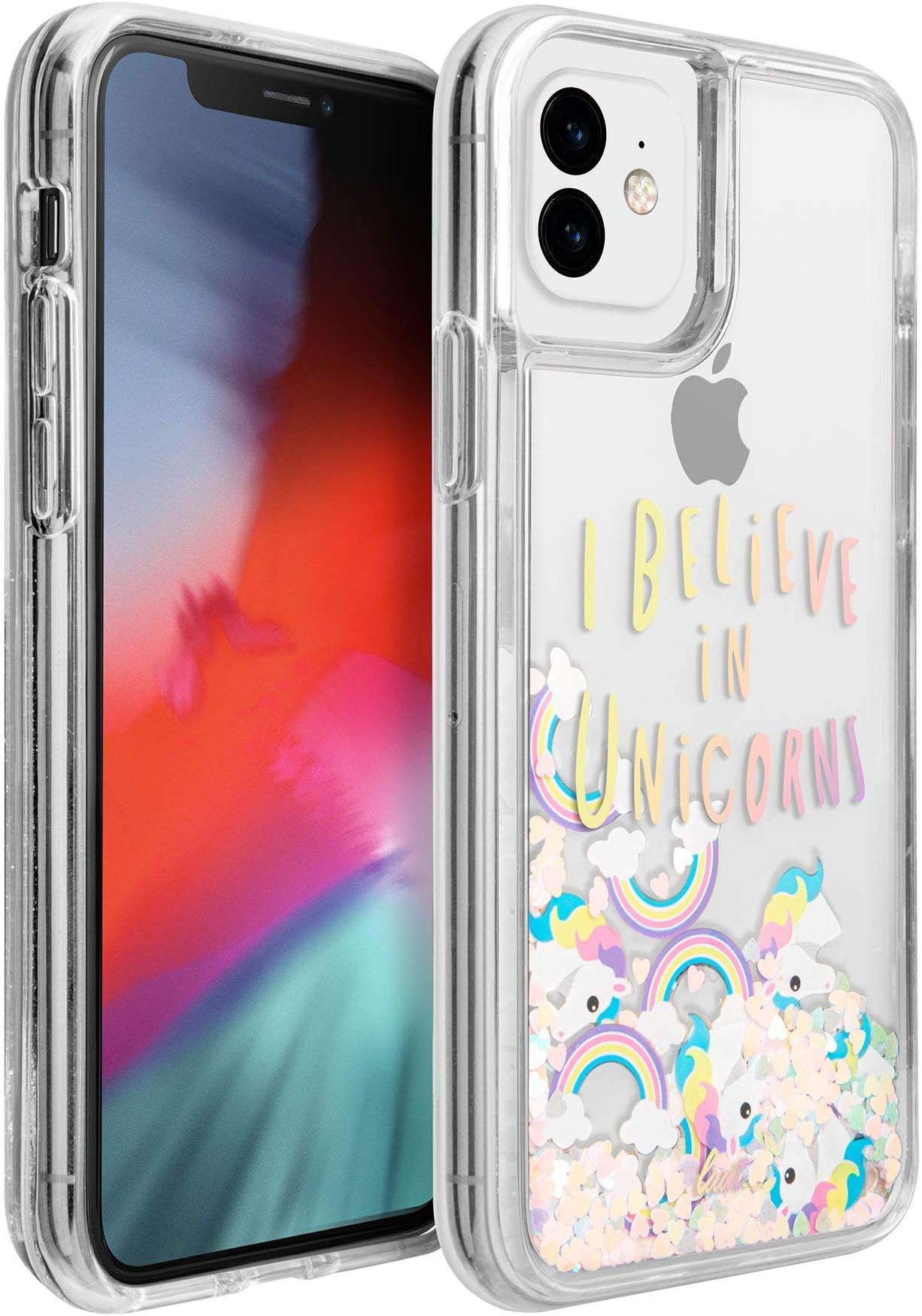 LAUT | Glitter Unicorns for iPhone 11 Pro Max | Rainbow | Durable | Reflective Glitter