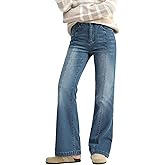 EMMIOL Flare Jeans for Women Trendy, Mid-High Waist Bootcut Bell Bottom Jeans, Stretchy Denim Y2K Pants with Pockets