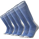 ToeSoleHeel Men's Cotton Cushion Mid-Calf Socks OTC Knee High Steel Toe Work Boots Thermal All Seasons