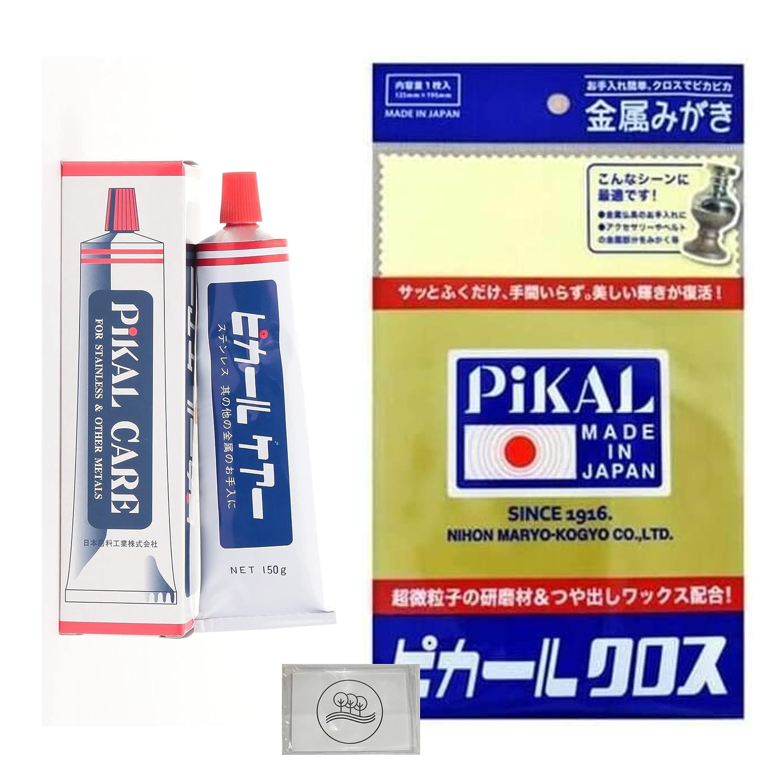 ピカール ピカールケアー 150ｇ 1個 + ピカールクロス 1枚 セット volonteオリジナルティッシュ付き の商品画像