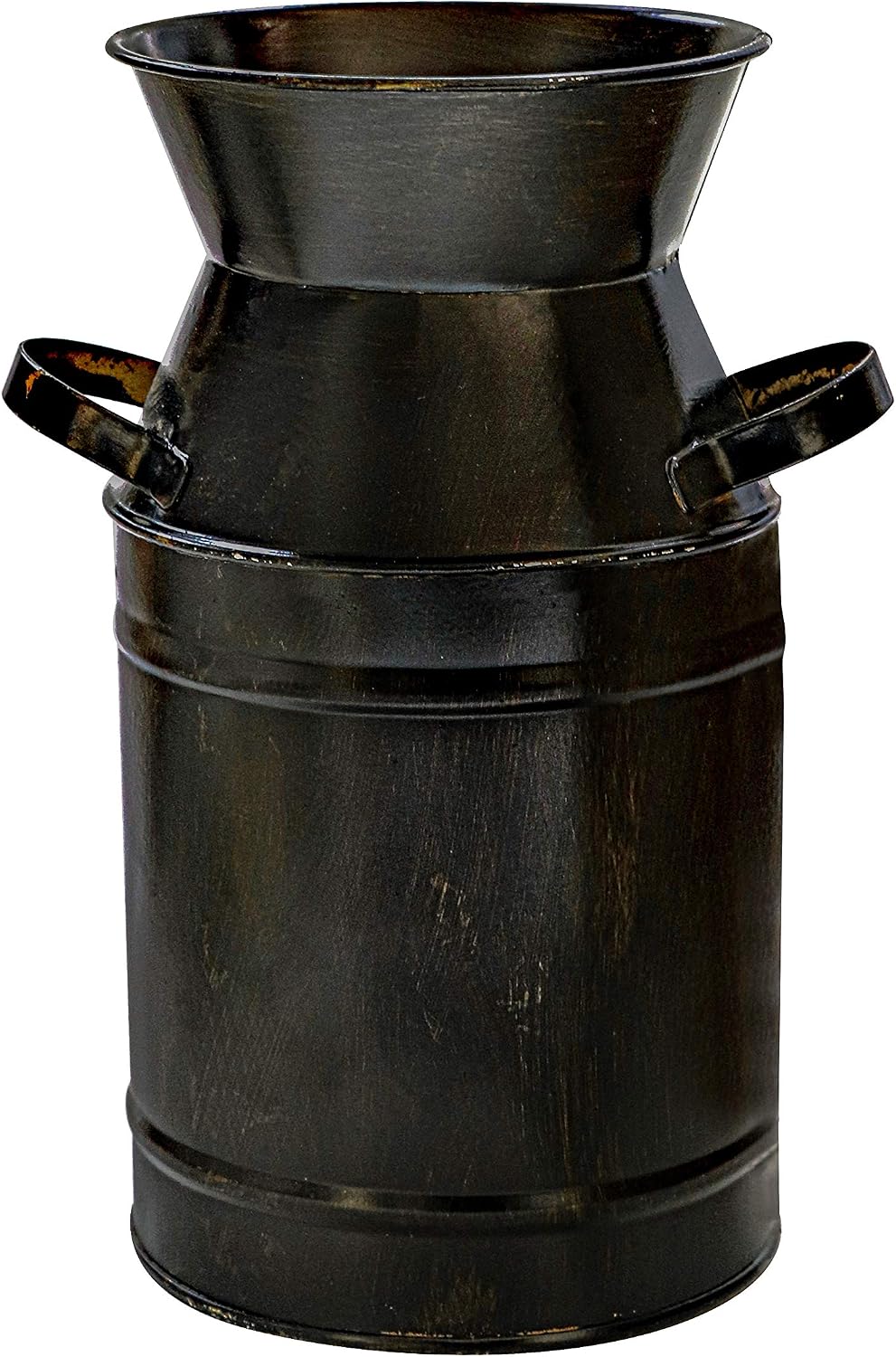 Soyizom 7.5" Metal Shabby Chic Classy Designed Vase Country Rustic Farmhouse Primitive Vase Galvanized Milk Can Jug Bucket Vase with handles for Wedding Party Home Office Cafe Decor - Image 3