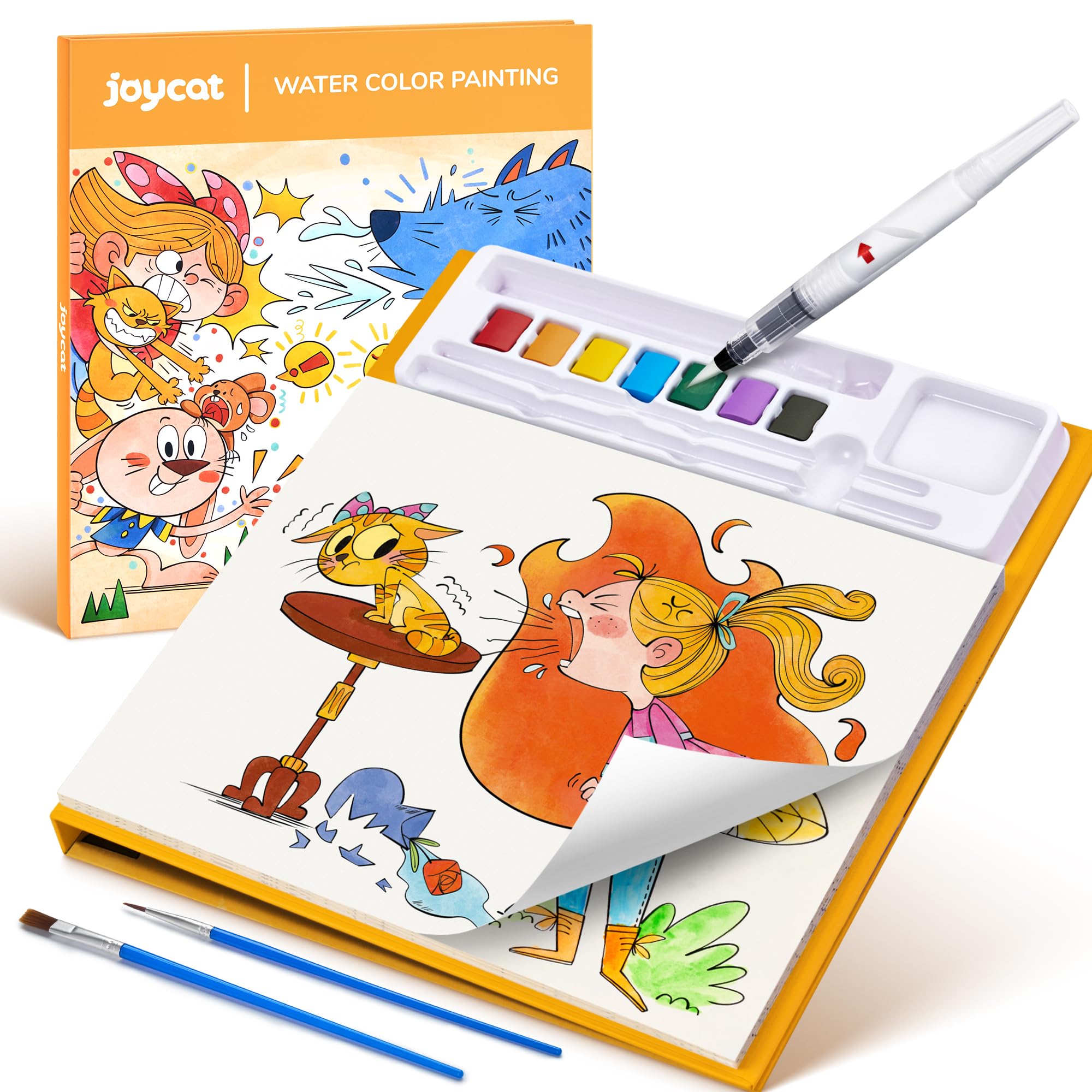 JoyCat Paint with Water Coloring Books for Toddlers, Watercolor Painting Sets for Kids Ages 3-5 4-8, Arts and Crafts Drawing Activities Toy Birthday Gift for Boys Girls（Comics）