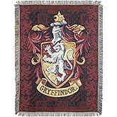 Northwest Harry Potter Woven Tapestry Throw Blanket, Designer Home Décor, Modern, Unique Gift, 48" x 60", Gryffindor Shield