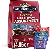 GHIRARDELLI Dark Chocolate Squares Assortment, for Mother's Day Chocolate Gifts, 14.86 oz Bag