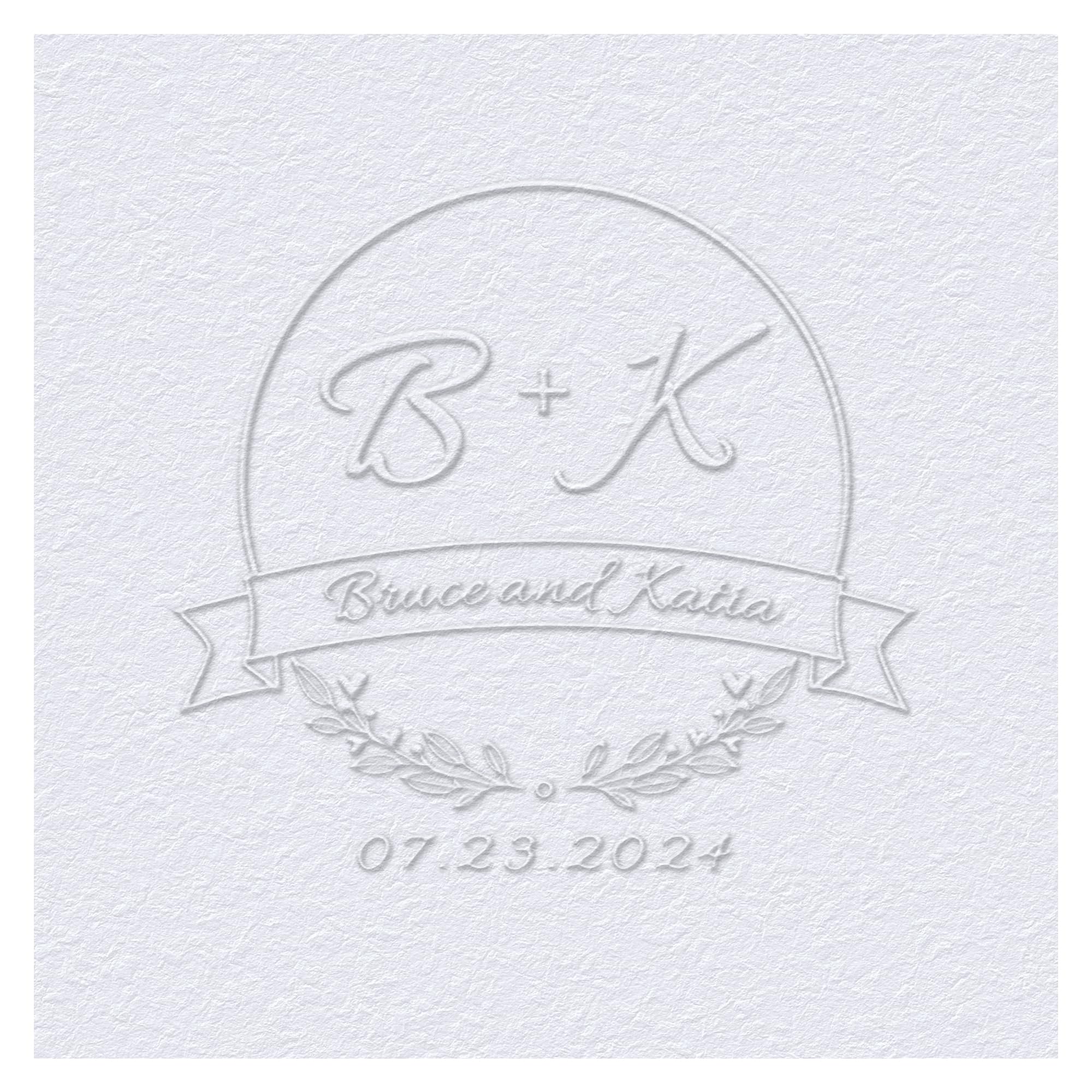 OFCCUSTOM Wedding Embosser Personalized Name Date