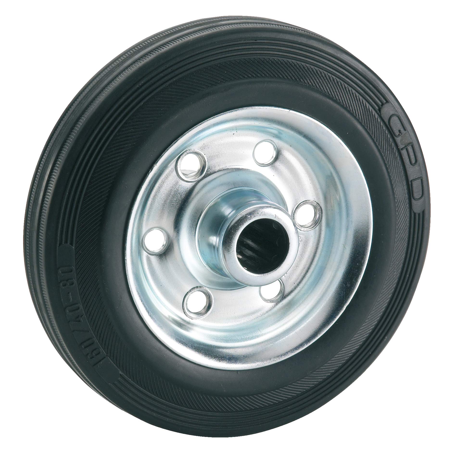 Dörner + Helmer 710152 °C Solid Rubber Wheel 100 x 30 x 12 mm with Roller Bearing Hub Width 39 mm