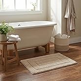 GRANNY SAYS Bathroom Rugs Non Slip, 16" x 24", Bath Rugs for Bathroom Washable, Bath Mats for Bath Floor, Microfiber Bath Mat for Tub, Absorbent Bath Rugs for Bath, Khaki