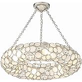 Crystorama Palla 6 Light Antique Silver Chandelier