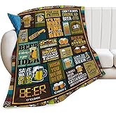 reoqeosy Beer Blanket Cheer Beer Throw Blankets Cozy Plush Flannel Funny Blanket Gifts for Women Men Bed Decor 50"x40"