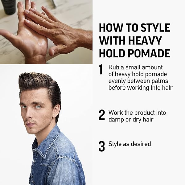 AMERICAN CREW MEN’S HAIR POMADE, LIKE STYLING GEL WITH HEAVY HOLD & HIGH SHINE, 3 OZ