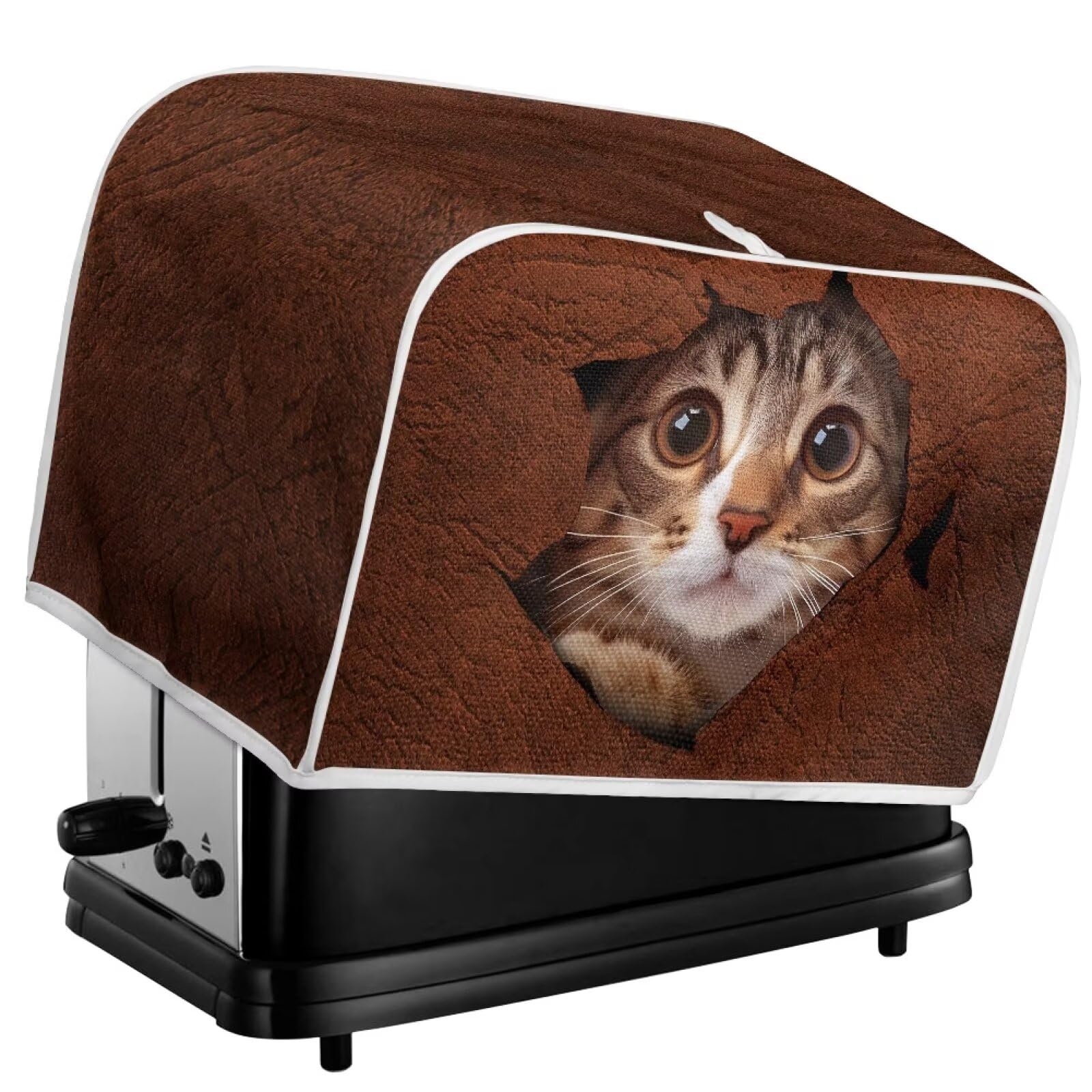 Doojoayie Cat in Wall 4 Slice Toaster Cover Toaster