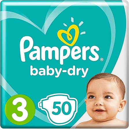 Pampers Baby Dry Couches Taille 3 5 9 Kg Pack Geant X50 Couches Amazon Fr Hygiasne Et Soins Du Corps