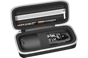 ANKHOH Case Compatible with Logitech Wireless Presenter R400 Wireless Presentation Remote Clicker, Pointer Storage Organizer with Zippered Mesh Pocket for Office Presenter Presentations (Box Only) (Black)