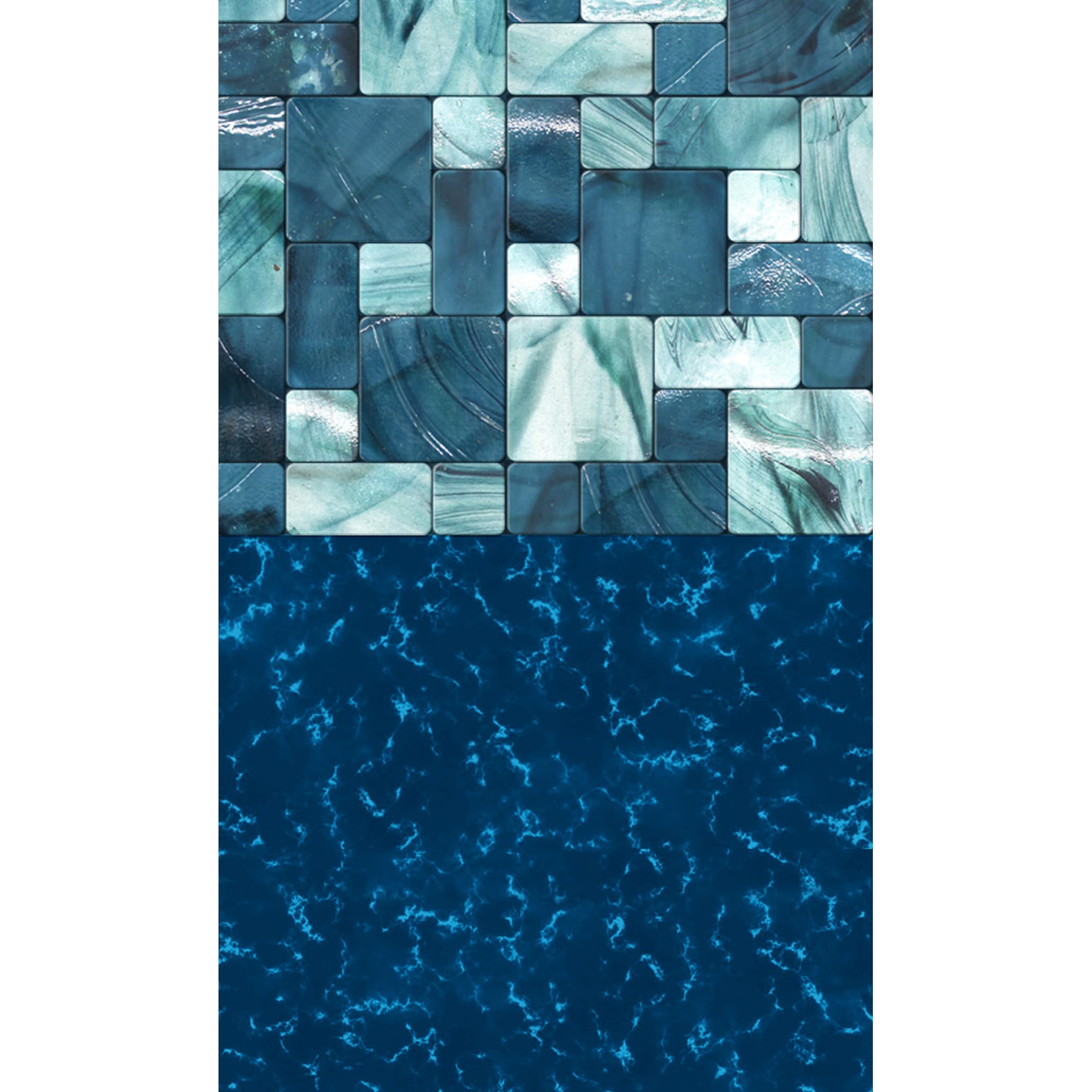 Photo 1 of (see all images) Blue Wave Emerald Coast Overlap 24 ft Round Pool Liner for Above-Ground Steel Wall Pools – Weather Resistant