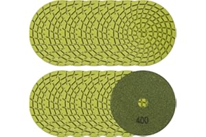 SHDIATOOL 4-INCH Diamond Polishing Pads for Concrete Wet Polish Grit 400(12-Pack)
