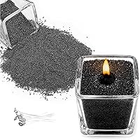Pearled Candle Sand Making Kit - 10 Colors Candle Making Kits for Adults with 5 Pcs Wicks - Refillable Pearl Wax Granules for