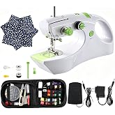 Handheld Sewing Machine Portable Mini Stitch Tool for Quick Fabric Repairs | 2-Thread&amp;2-Speed,Sews Denim up to 4-6 Layers,Cordless &amp; AC Powered,DIY Mending