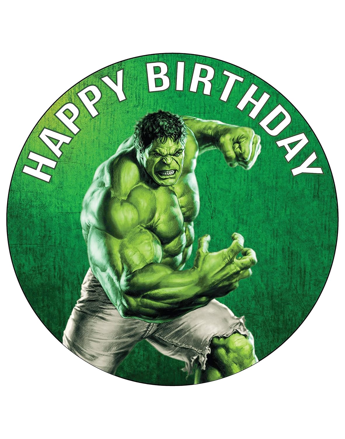 7.5 Inch Edible Cake Toppers Hulk Smash Party Themed Birthday Party