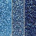 Miyuki Delica Seed Beads Bundle: Size 11/0, Blue Inside Color Lined Palette Collection DB1761, DB1762, DB1763