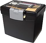 Storex Portable File Box with Organizer Lid