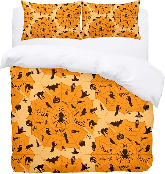 TIZORAX - Juego de funda de edredón para cama doble, diseño de