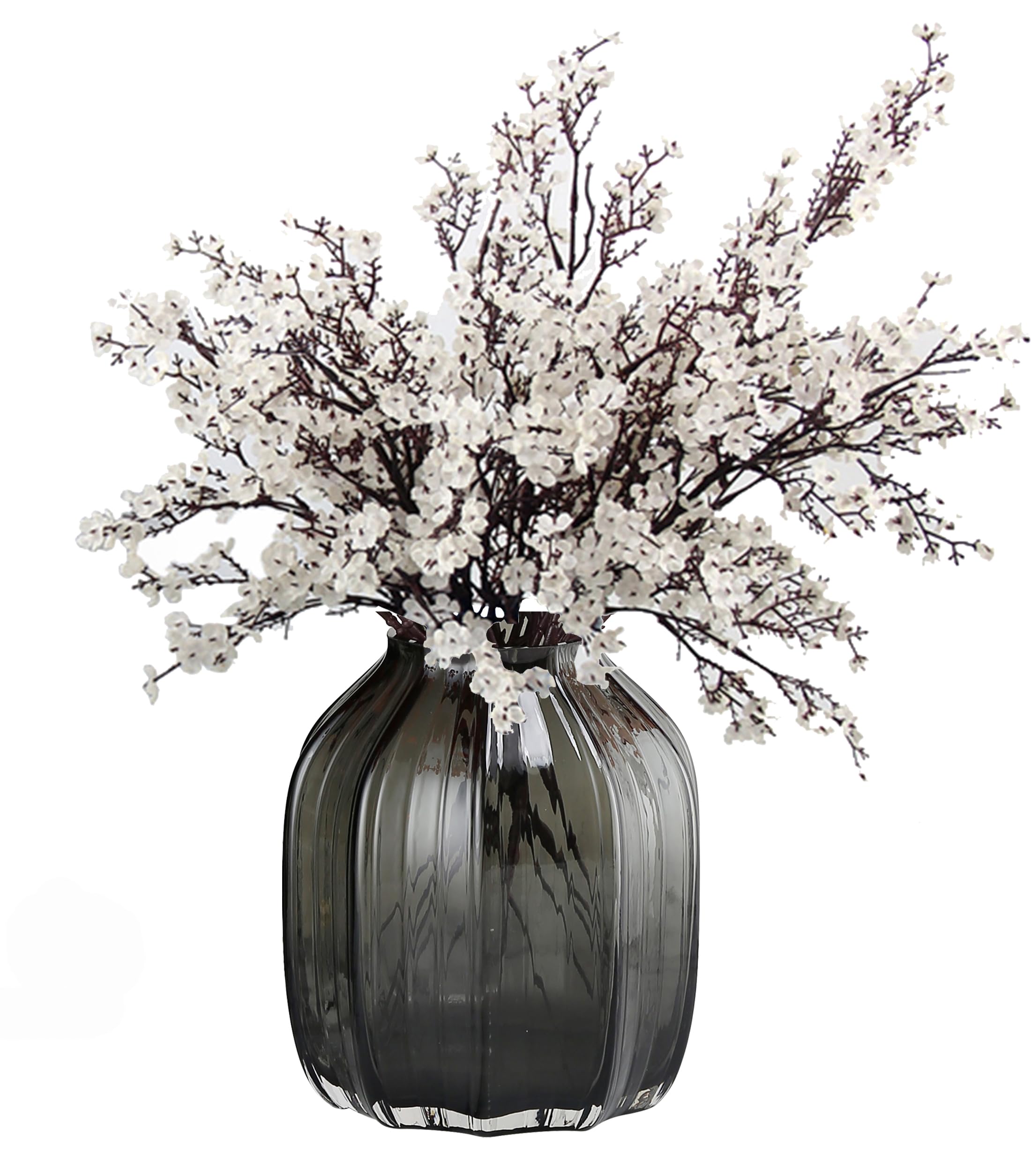 JAKY-Global Babys Breath Silk Artificial Flowers Bulk 12pcs for Spring Decor Fake Flower Bouquet Bulk for Home Kitchen Indoor Bouquet Floral Arrangement Table Centerpieces Party Decor(White 12pcs)