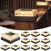 VOLISUN Solar Fence Post Cap Lights, 4x4 Solar Post Cap Lights for Fence Posts, Outdoor Post Lights Solar Powered Deck Post L